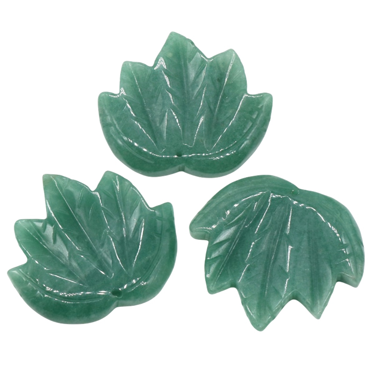 Gemstone (43x50mm) Maple Leaf Pendant for Making Jewelry Handmade Craved