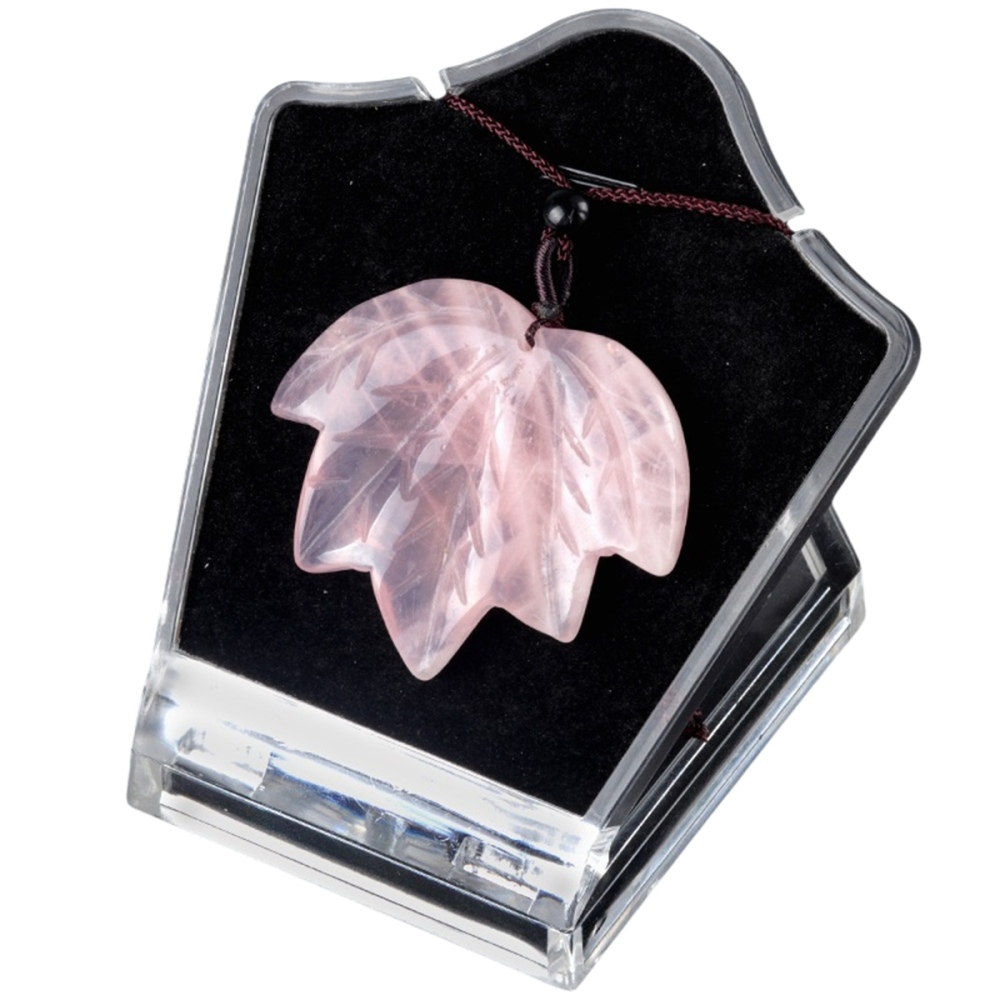 Gemstone (43x50mm) Maple Leaf Pendant for Making Jewelry Handmade Craved