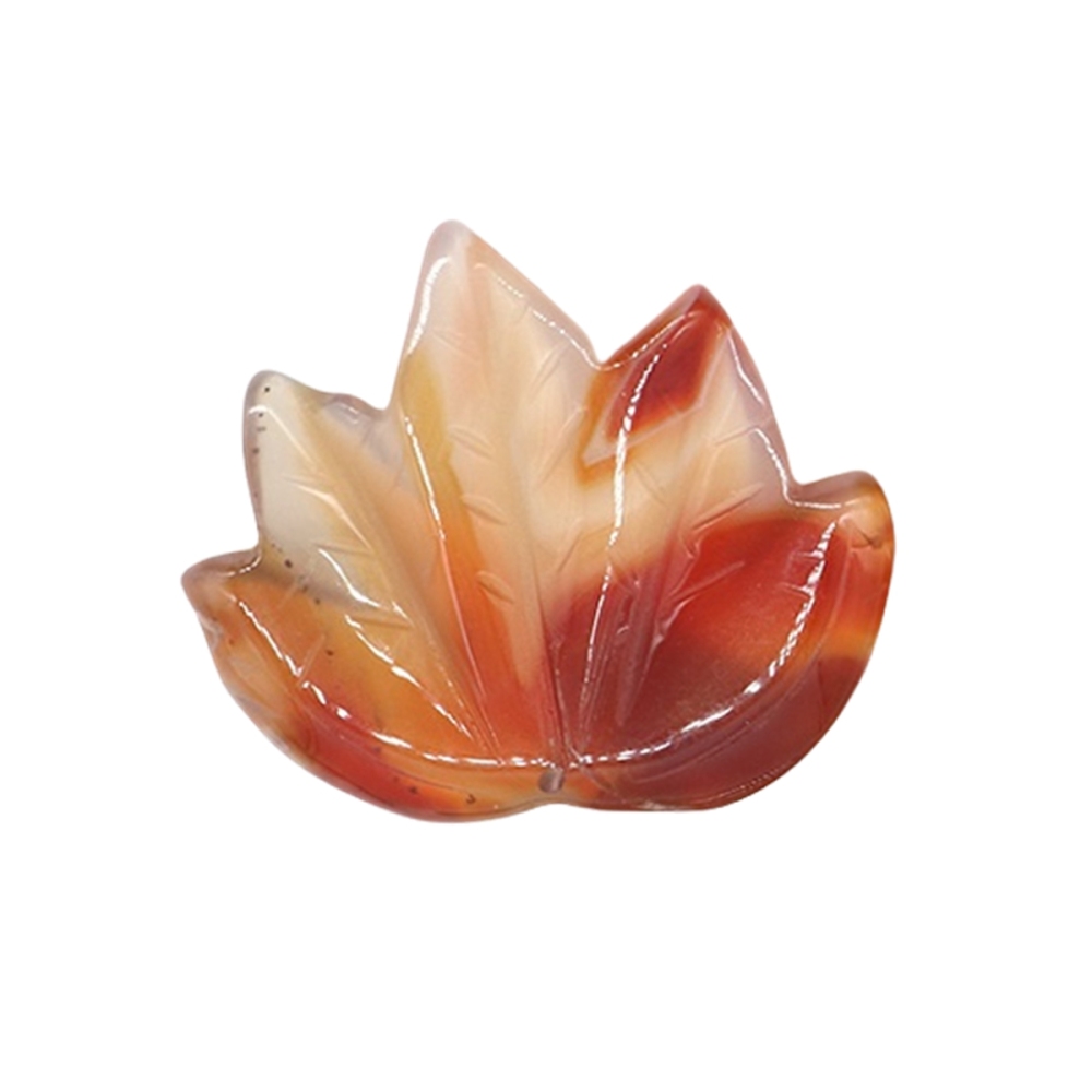 Gemstone (43x50mm) Maple Leaf Pendant for Making Jewelry Handmade Craved
