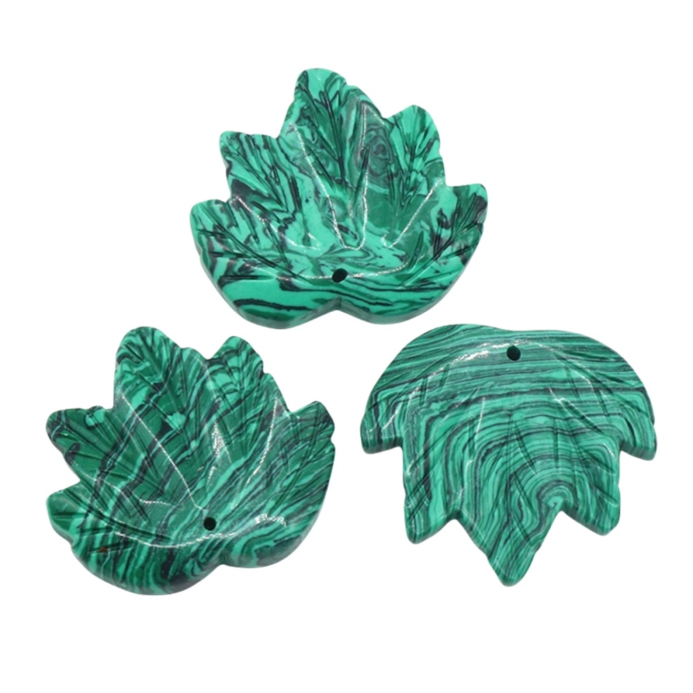 Gemstone (43x50mm) Maple Leaf Pendant for Making Jewelry Handmade Craved