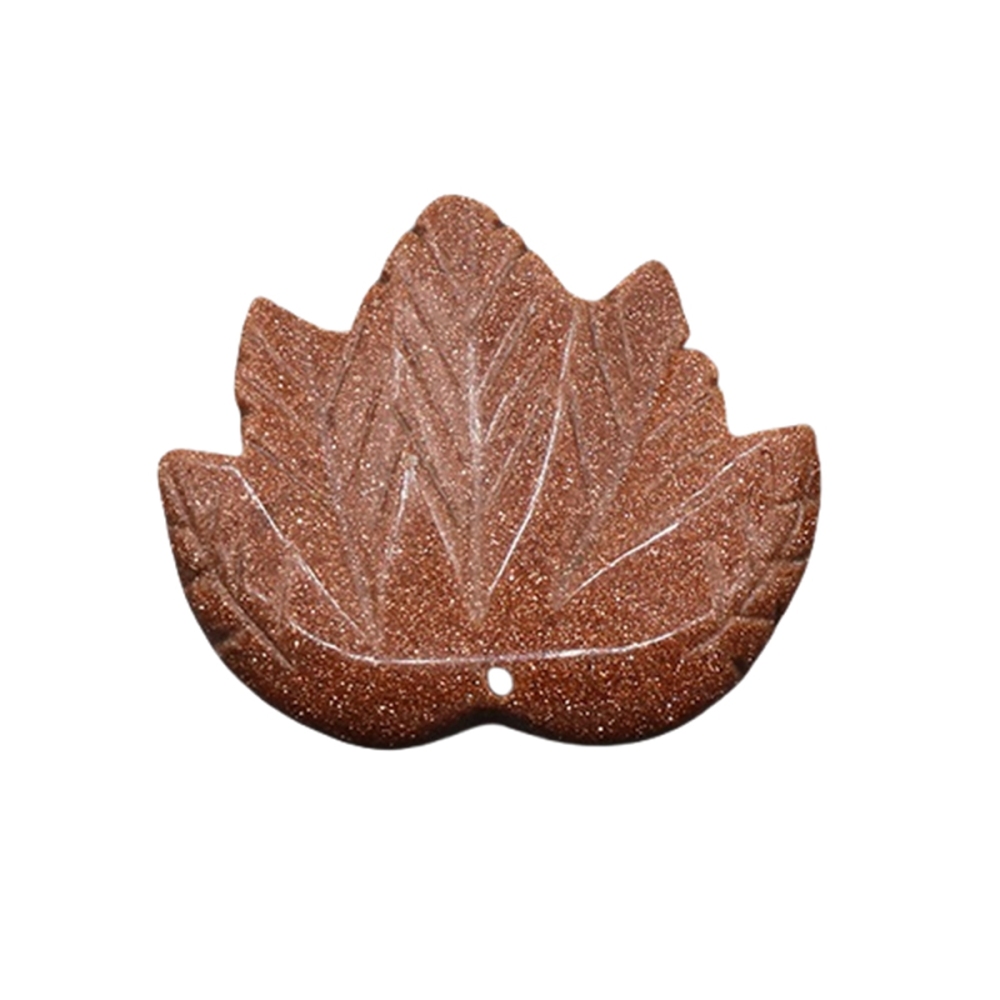 Gemstone (43x50mm) Maple Leaf Pendant for Making Jewelry Handmade Craved