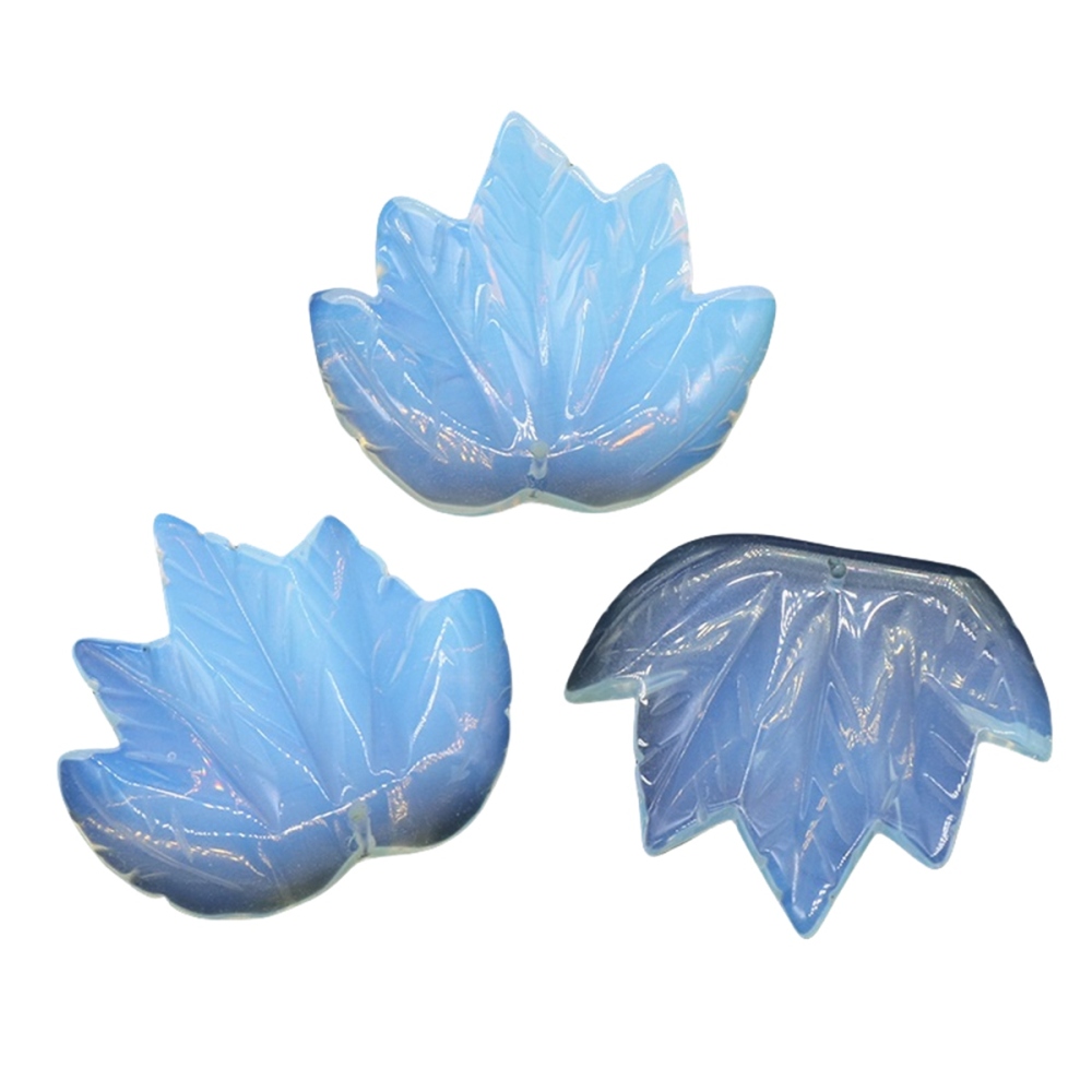 Gemstone (43x50mm) Maple Leaf Pendant for Making Jewelry Handmade Craved