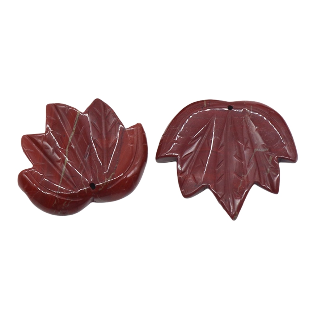 Gemstone (43x50mm) Maple Leaf Pendant for Making Jewelry Handmade Craved