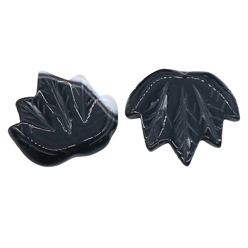 Gemstone (43x50mm) Maple Leaf Pendant for Making Jewelry Handmade Craved
