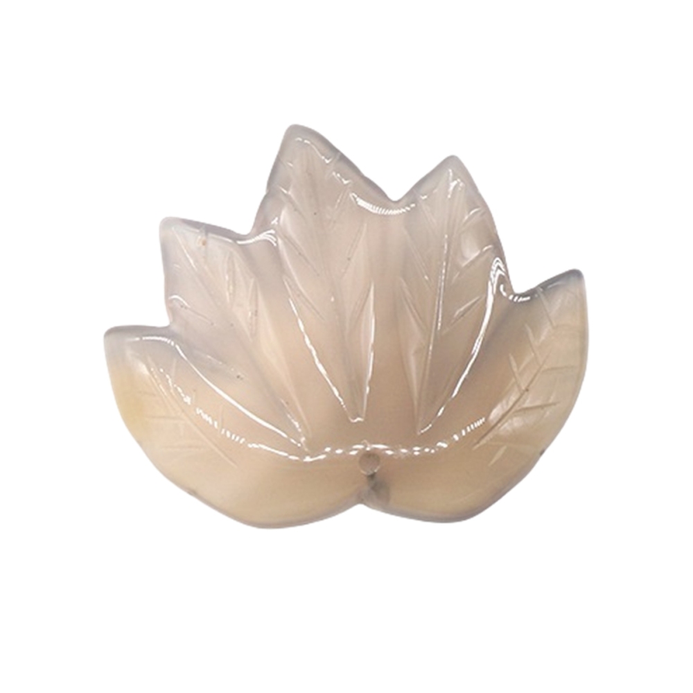 Gemstone (43x50mm) Maple Leaf Pendant for Making Jewelry Handmade Craved