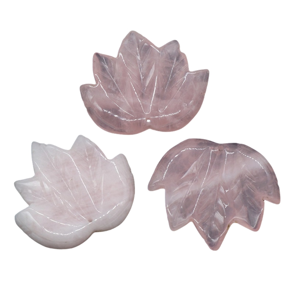 Gemstone (43x50mm) Maple Leaf Pendant for Making Jewelry Handmade Craved