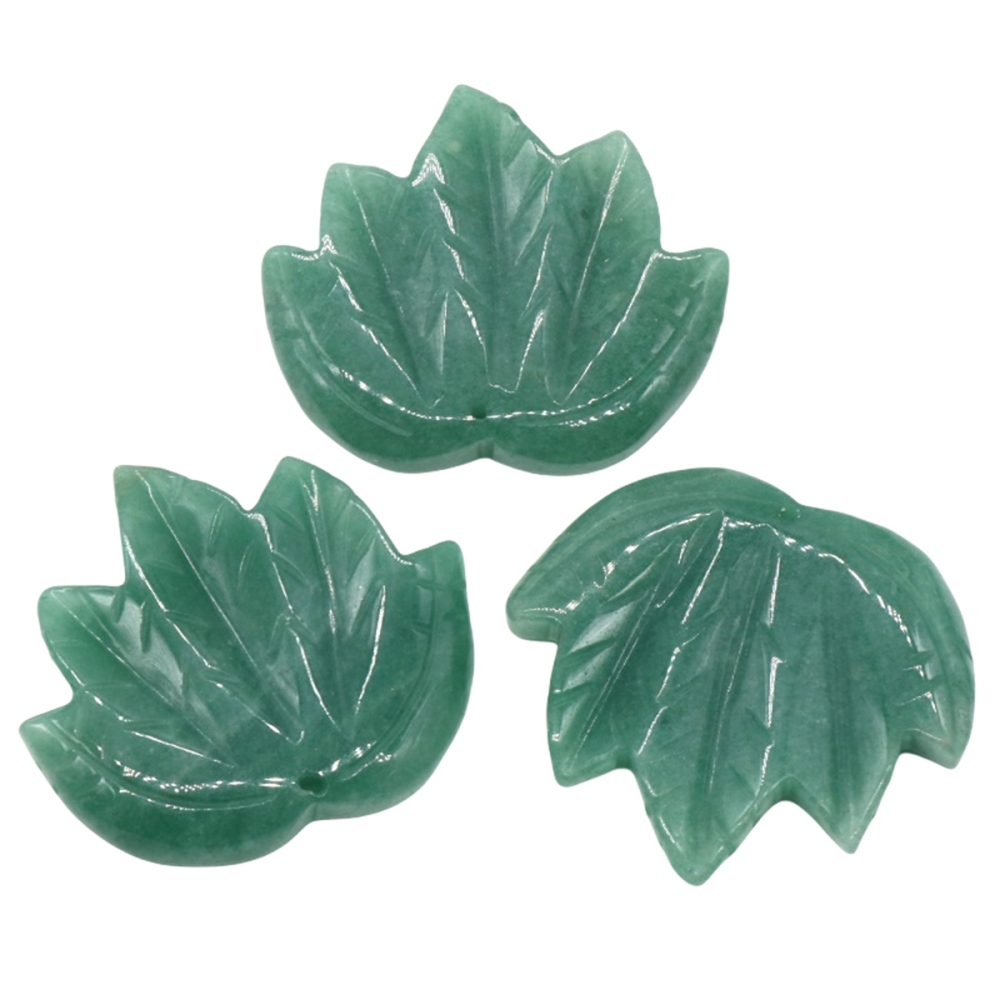 Gemstone (43x50mm) Maple Leaf Pendant for Making Jewelry Handmade Craved