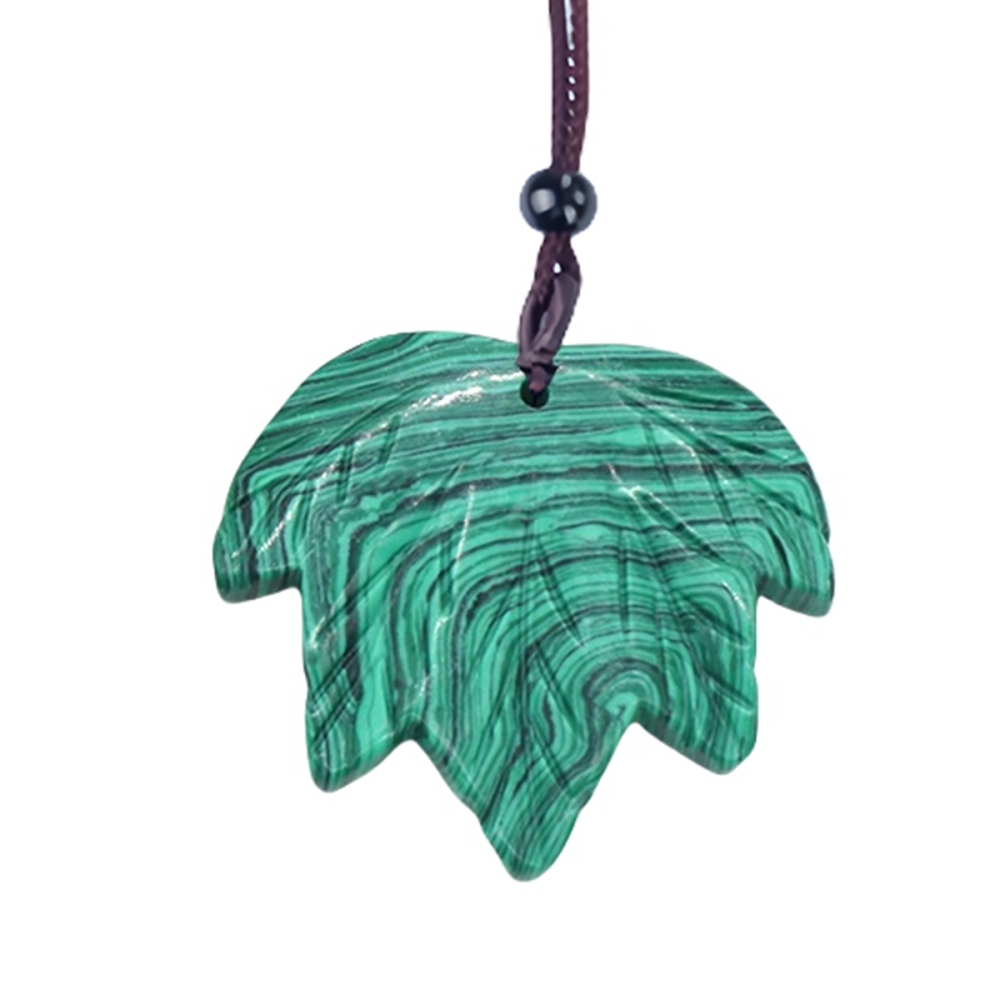 Gemstone (43x50mm) Maple Leaf Pendant for Making Jewelry Handmade Craved
