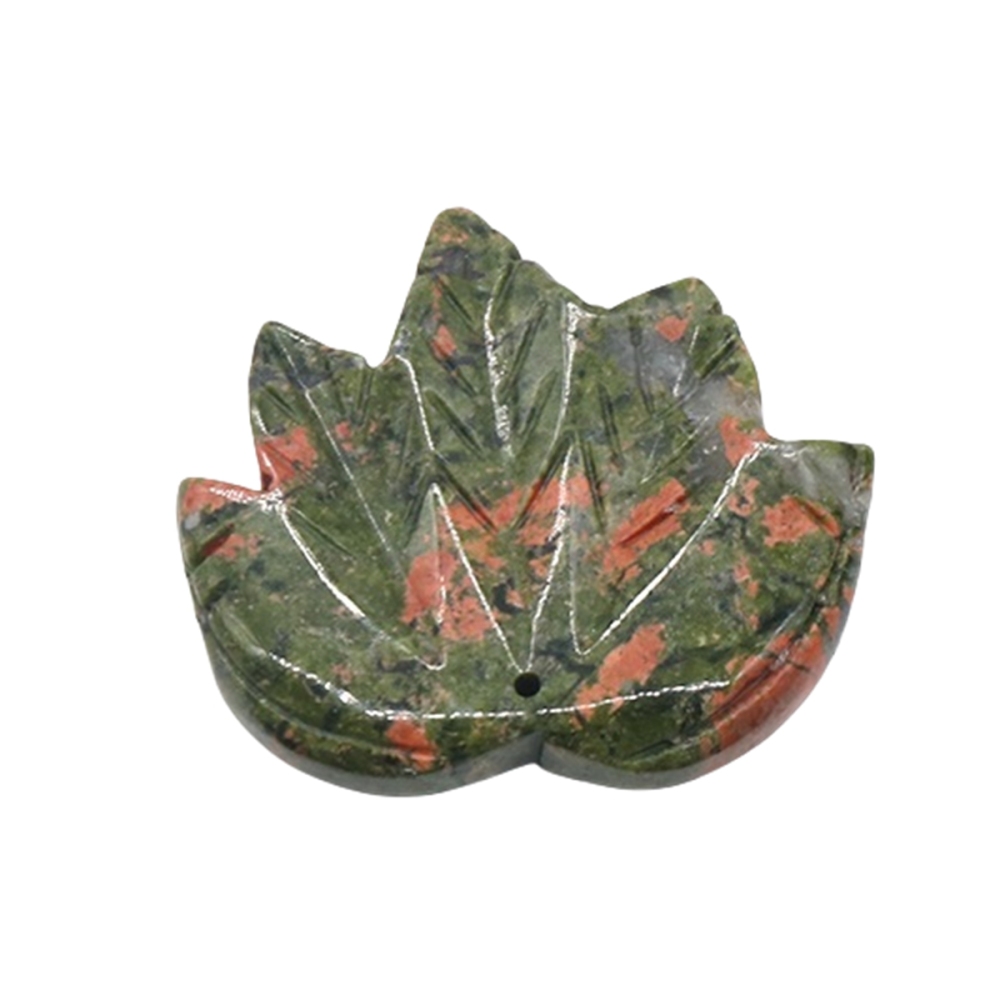 Gemstone (43x50mm) Maple Leaf Pendant for Making Jewelry Handmade Craved