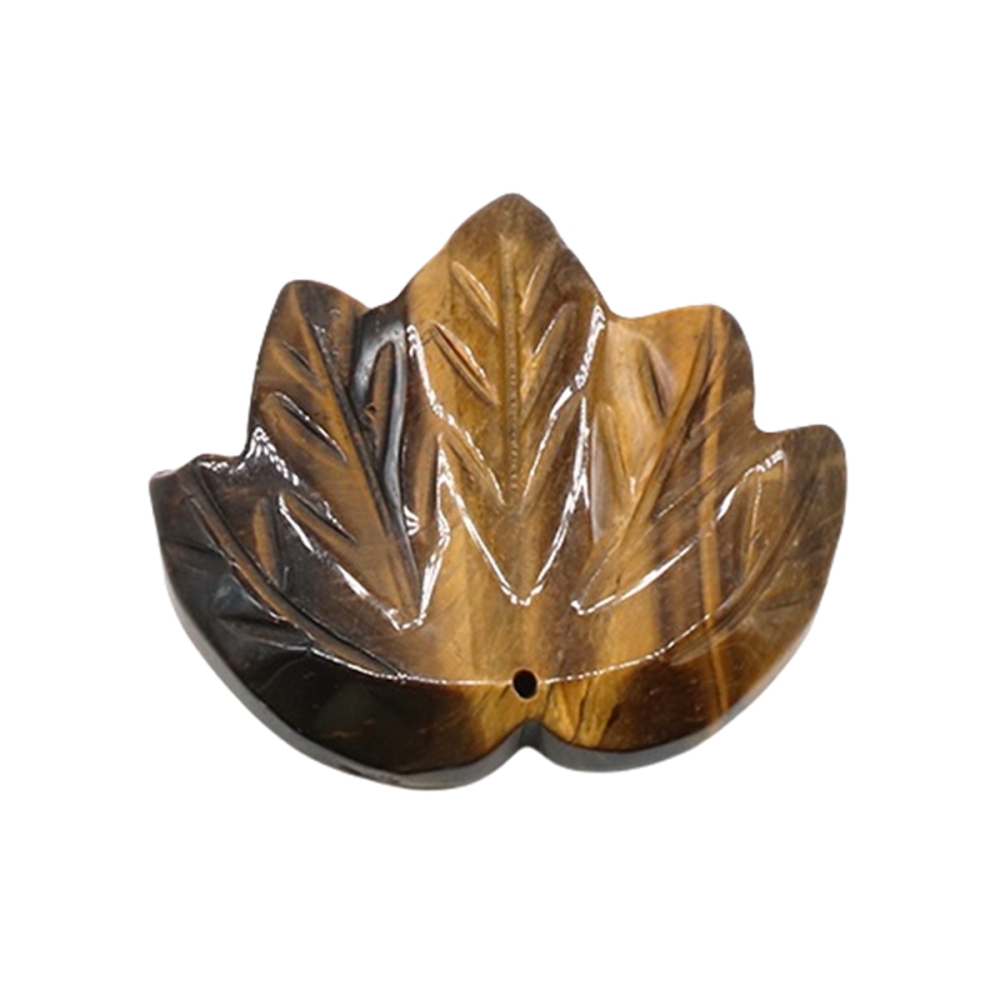 Gemstone (43x50mm) Maple Leaf Pendant for Making Jewelry Handmade Craved