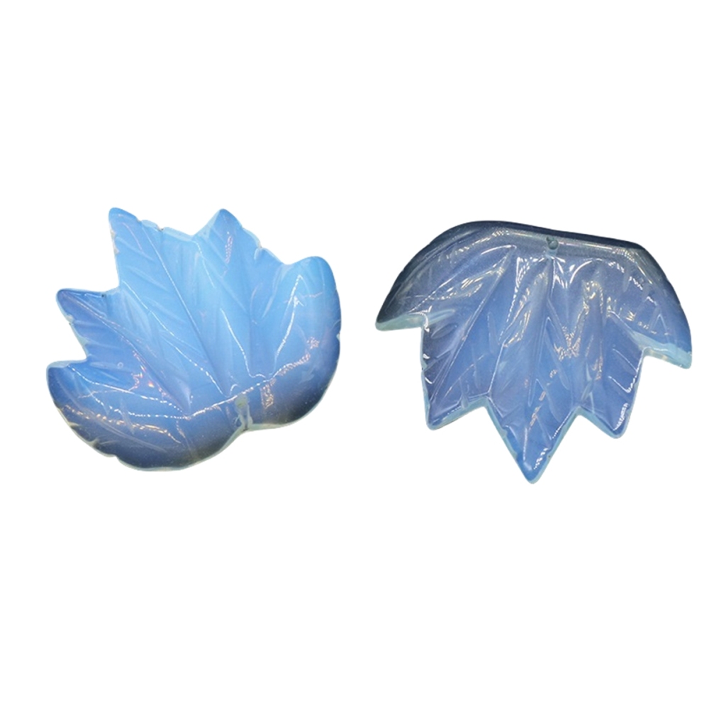 Gemstone (43x50mm) Maple Leaf Pendant for Making Jewelry Handmade Craved