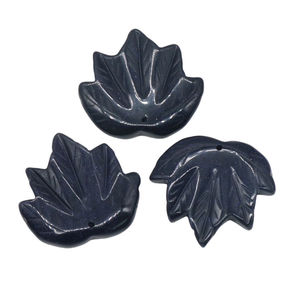 Gemstone (43x50mm) Maple Leaf Pendant for Making Jewelry Handmade Craved