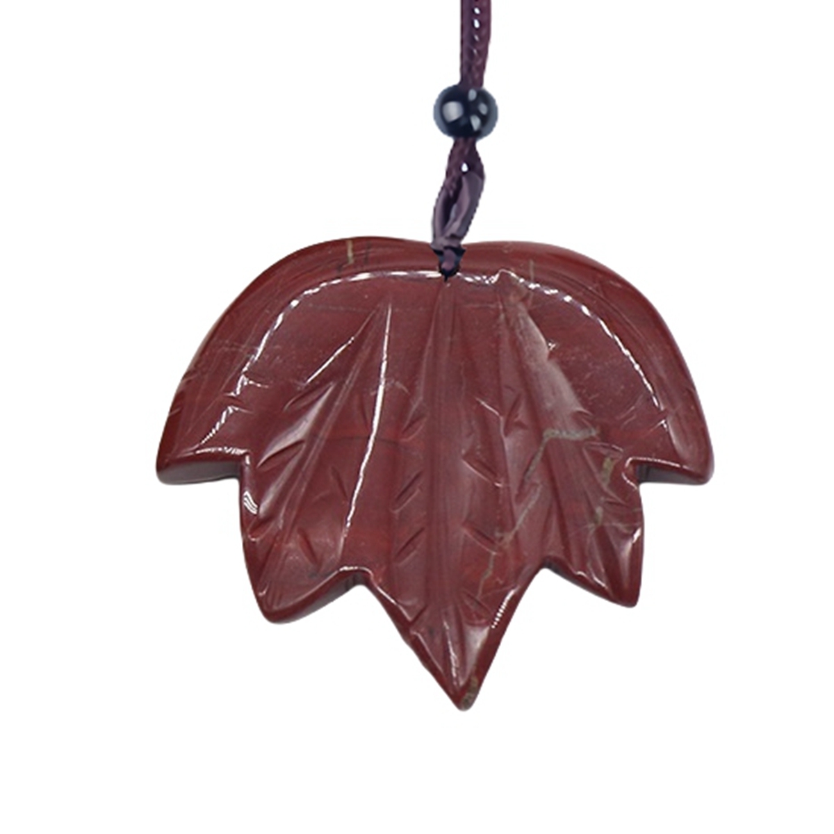 Gemstone (43x50mm) Maple Leaf Pendant for Making Jewelry Handmade Craved