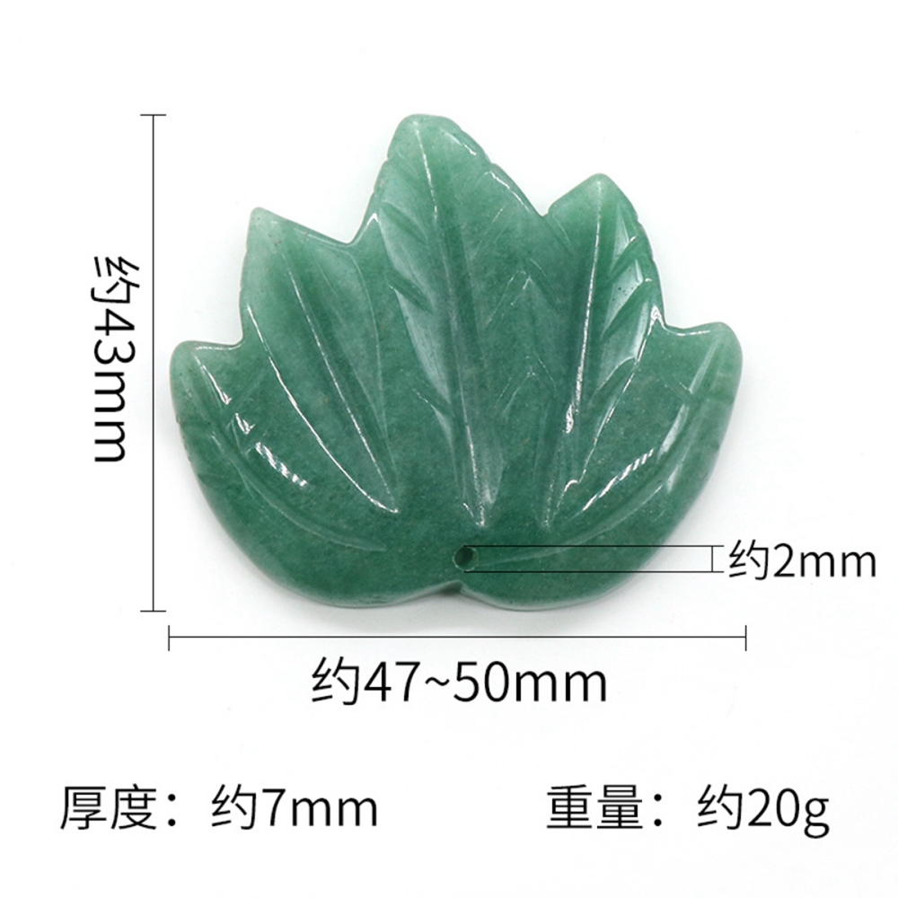Gemstone (43x50mm) Maple Leaf Pendant for Making Jewelry Handmade Craved