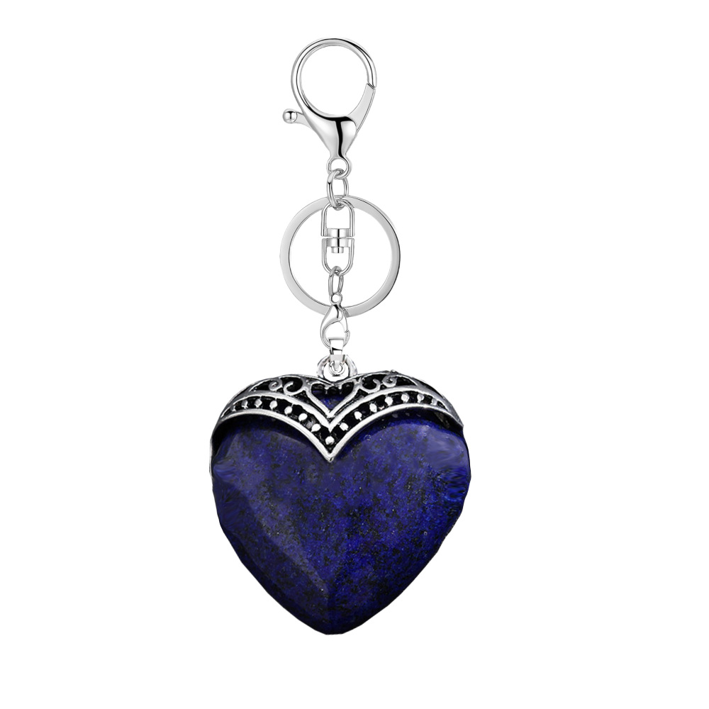 Gemstone 30MM Heart Antique Silver Double Dragon Pendant (32x38mm) for DIY Making Jewelry