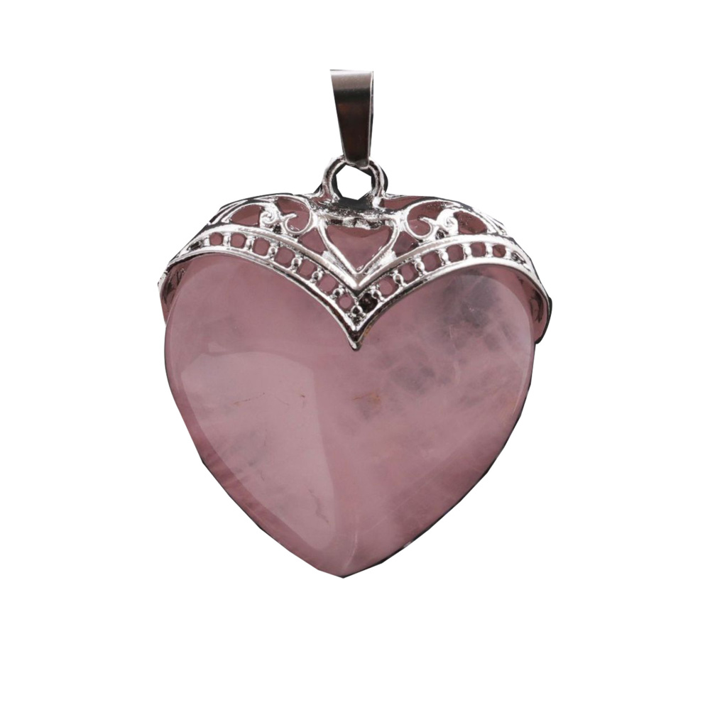 Gemstone 30MM Heart Antique Silver Double Dragon Pendant (32x38mm) for DIY Making Jewelry