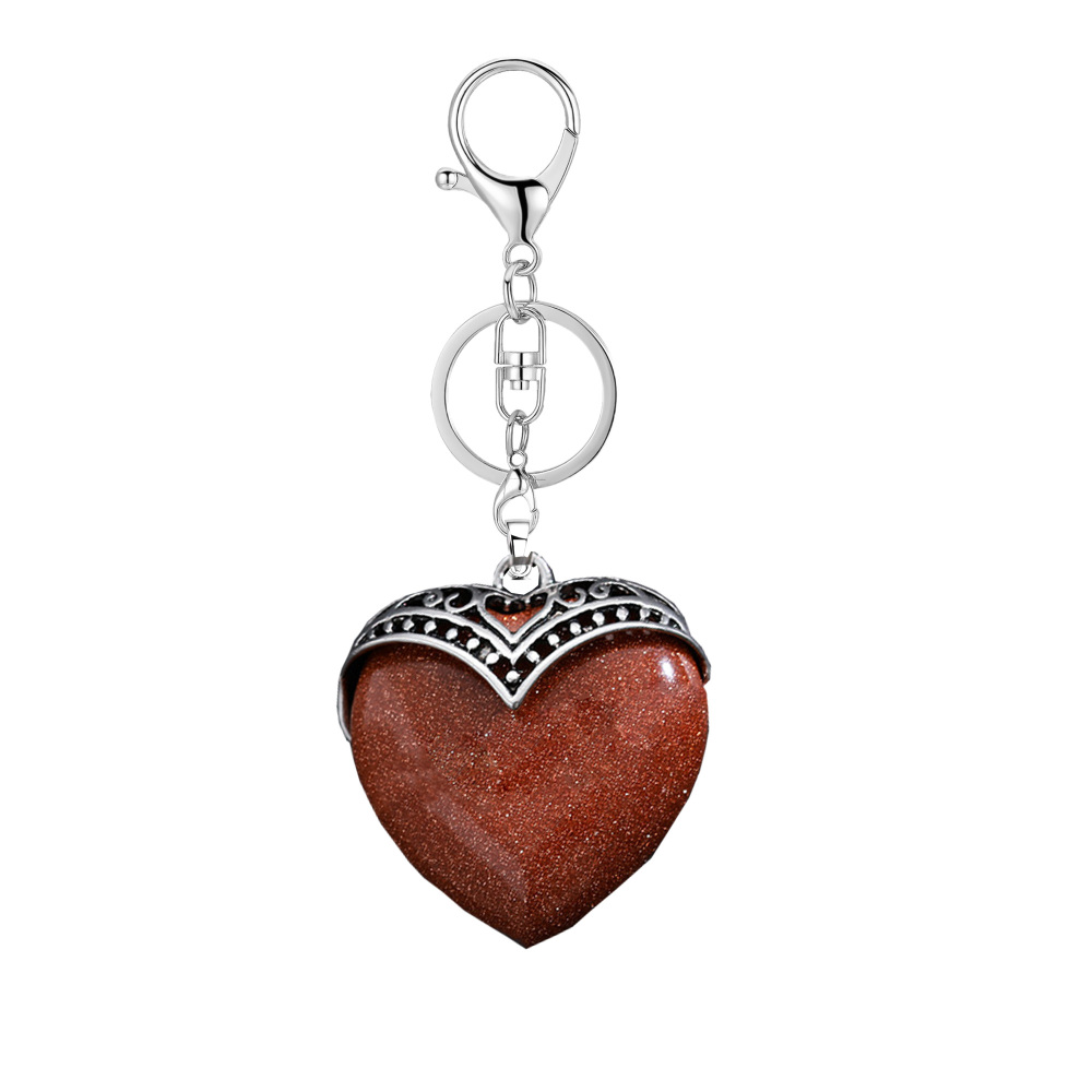 Gemstone 30MM Heart Antique Silver Double Dragon Pendant (32x38mm) for DIY Making Jewelry