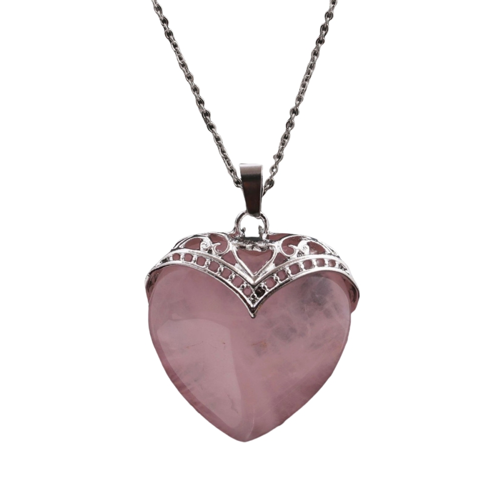 Gemstone 30MM Heart Antique Silver Double Dragon Pendant (32x38mm) for DIY Making Jewelry