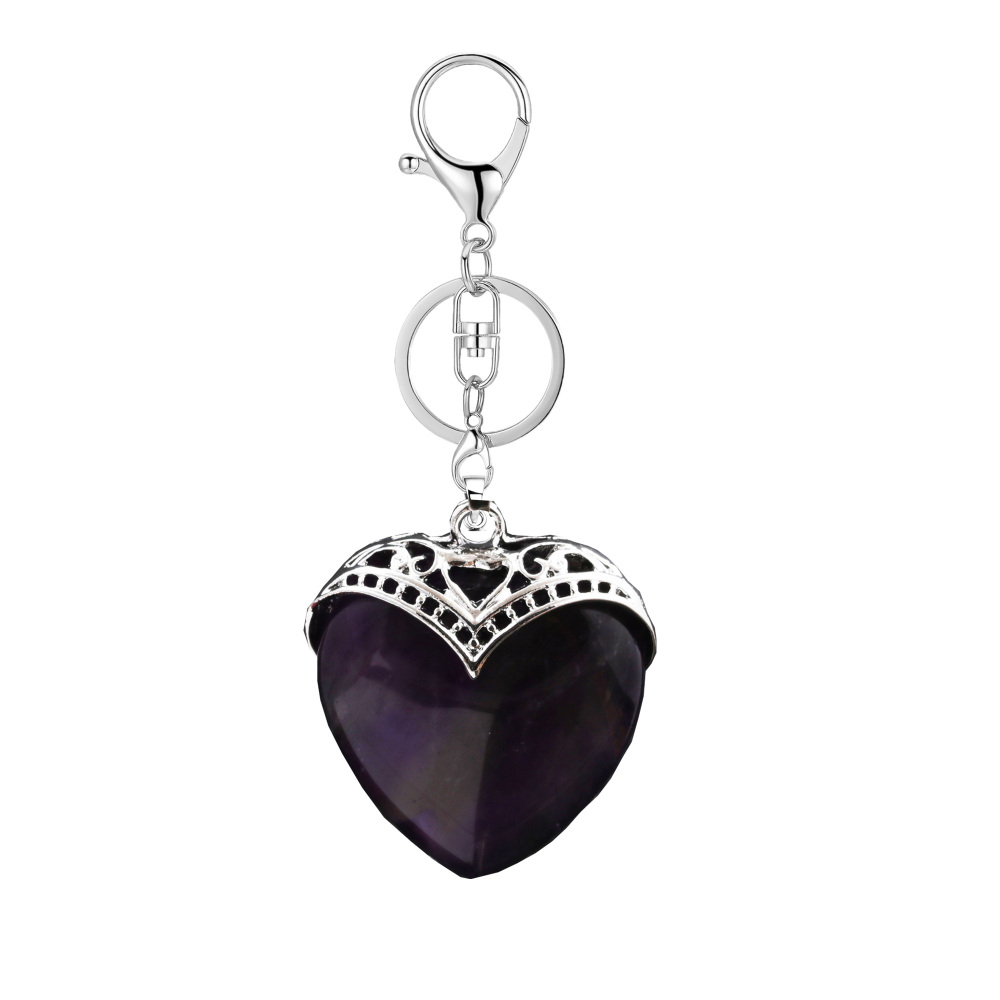 Gemstone 30MM Heart Antique Silver Double Dragon Pendant (32x38mm) for DIY Making Jewelry