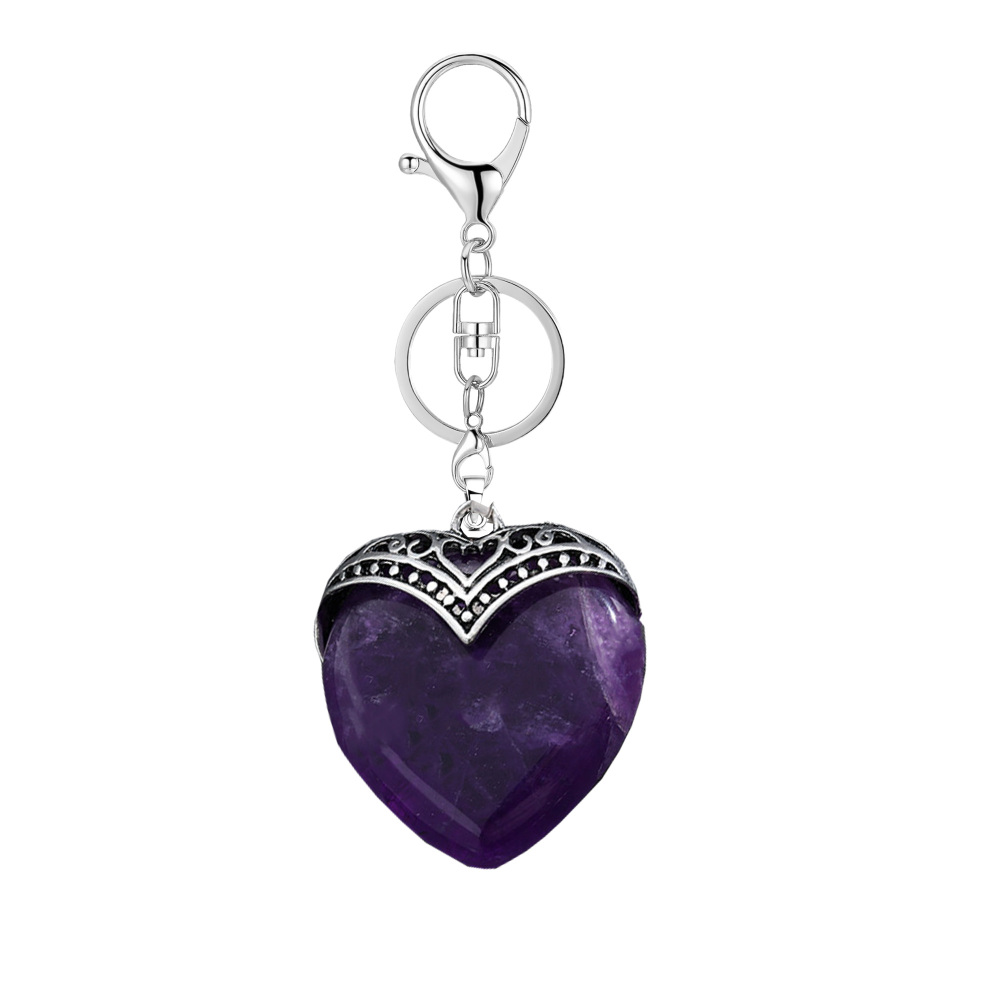 Gemstone 30MM Heart Antique Silver Double Dragon Pendant (32x38mm) for DIY Making Jewelry