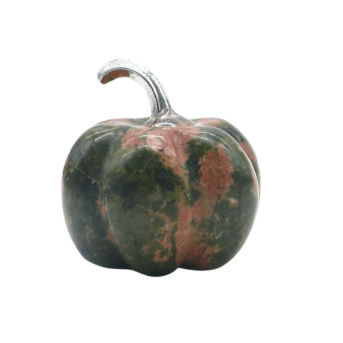 20mm/30mm Gemstone Pumpkin Oranment for Home Office Decor Handmade Craved Vegetables fruits Stone Gifts