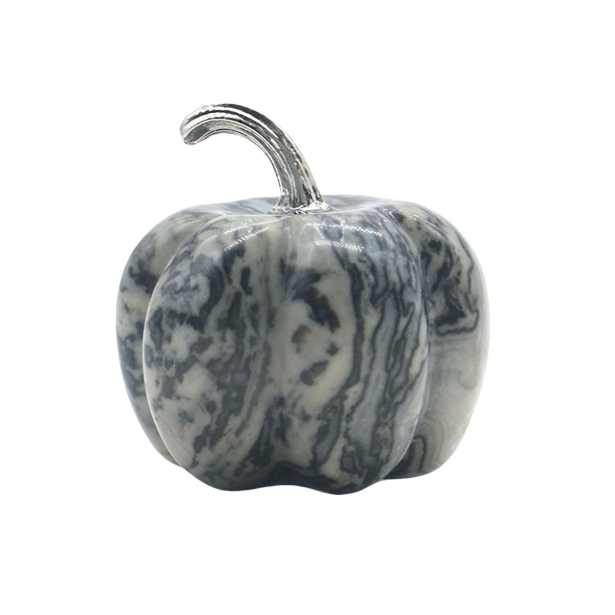 20mm/30mm Gemstone Pumpkin Oranment for Home Office Decor Handmade Craved Vegetables fruits Stone Gifts