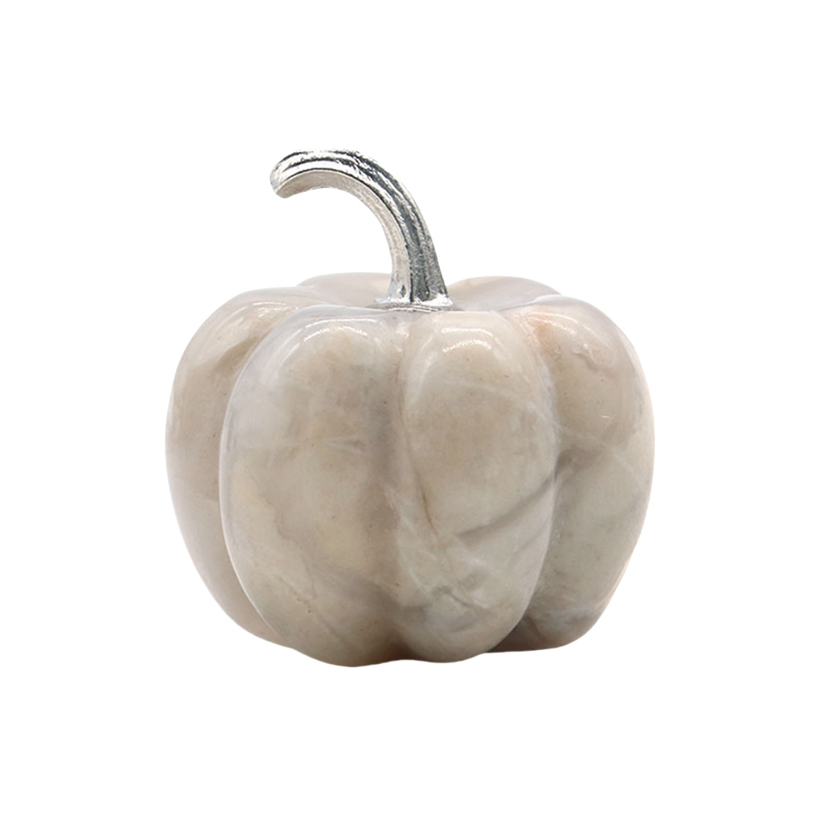20mm/30mm Gemstone Pumpkin Oranment for Home Office Decor Handmade Craved Vegetables fruits Stone Gifts