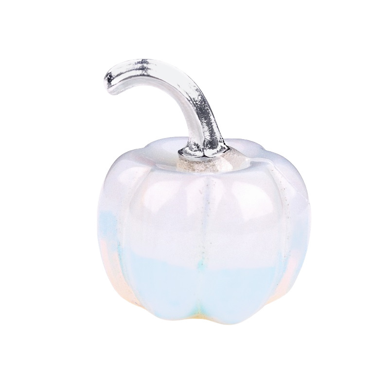 20mm/30mm Gemstone Pumpkin Oranment for Home Office Decor Handmade Craved Vegetables fruits Stone Gifts
