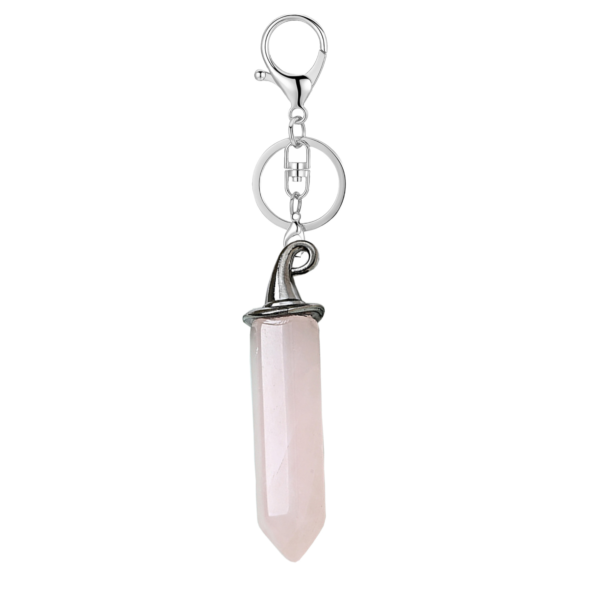 Gemstone Hexagonal Prism GunBlack Wizard Cap Pendant Necklace with 45CM Black Cord