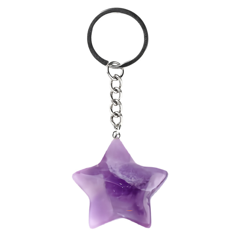 Gemstone 30MM Star Pendant Necklace 45cm Black Cord