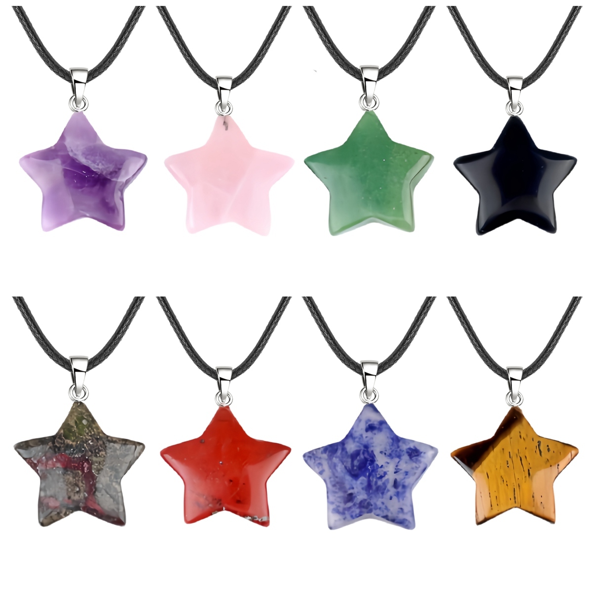 Gemstone 30MM Star Pendant for DIY Making Jewelry