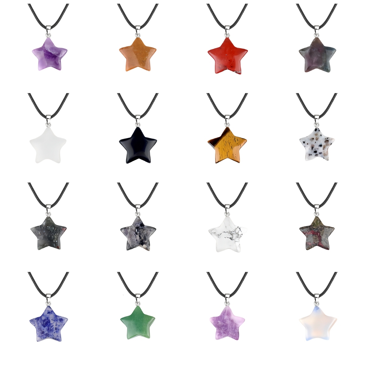 Gemstone 30MM Star Pendant for DIY Making Jewelry
