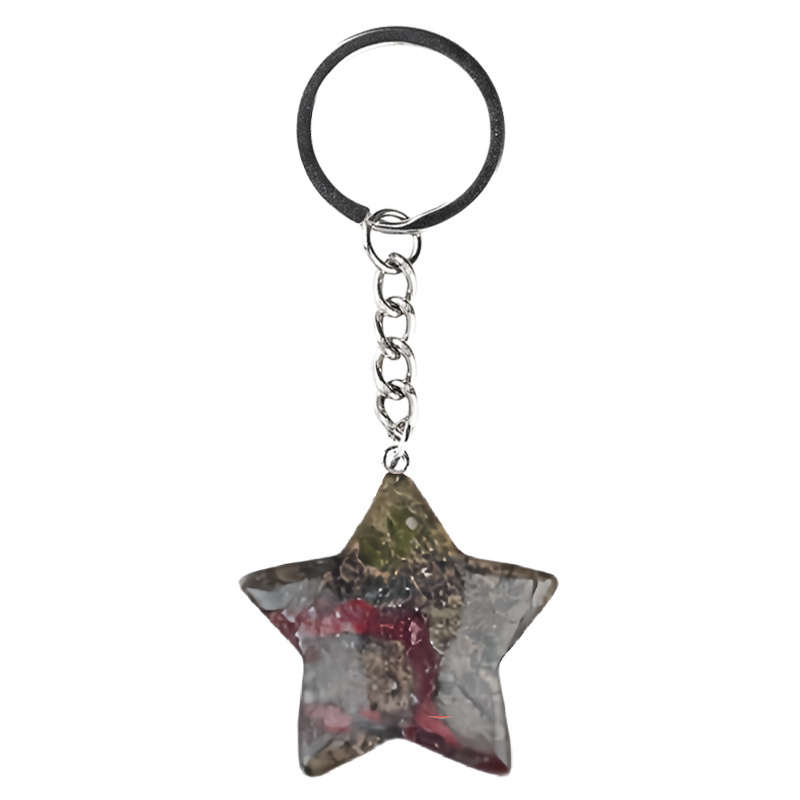 Gemstone 30MM Star Pendant Necklace 45cm Black Cord