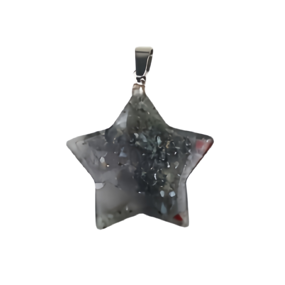 Gemstone 30MM Star Pendant Keychain