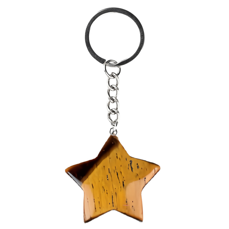 Gemstone 30MM Star Pendant Necklace 45cm Black Cord