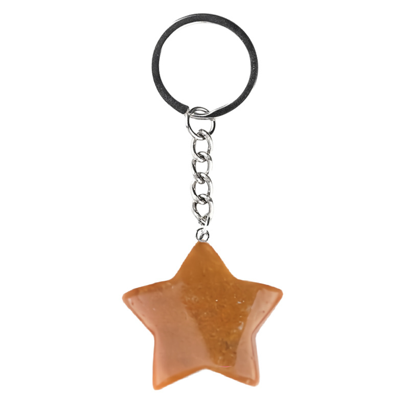 Gemstone 30MM Star Pendant Necklace 45cm Black Cord
