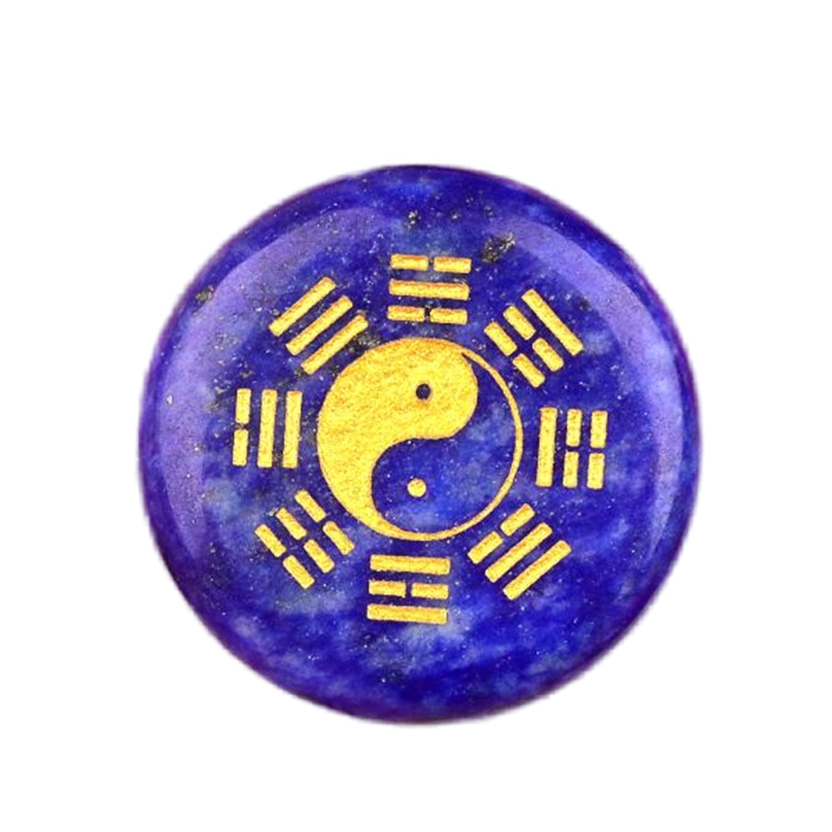 Gemstone 25MM Circular Disc Mat Handmade Craved Pattern-Metatron's Cube For Home Decor