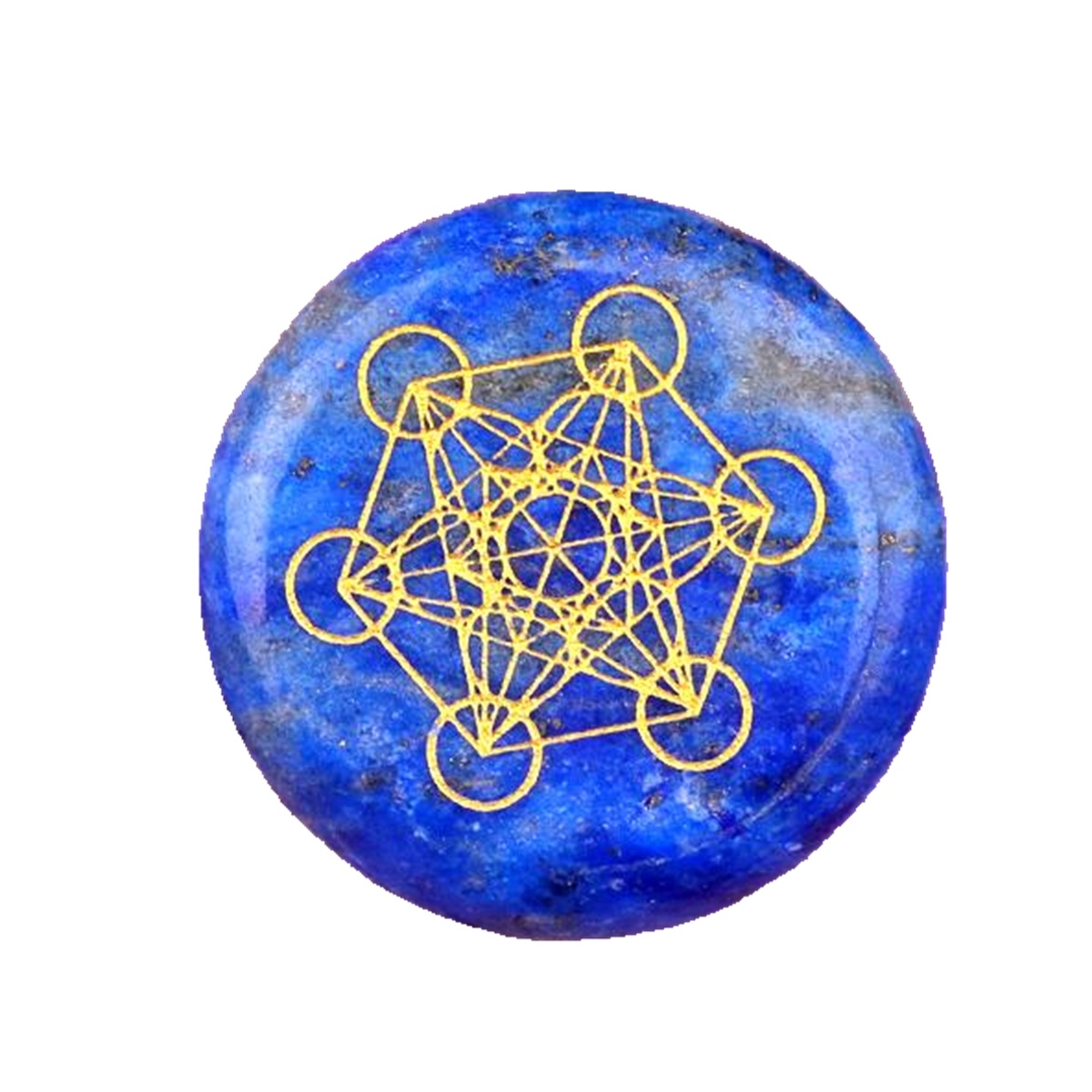 Gemstone 25MM Circular Disc Mat Handmade Craved Pattern-Taiji Bagua For Home Decor