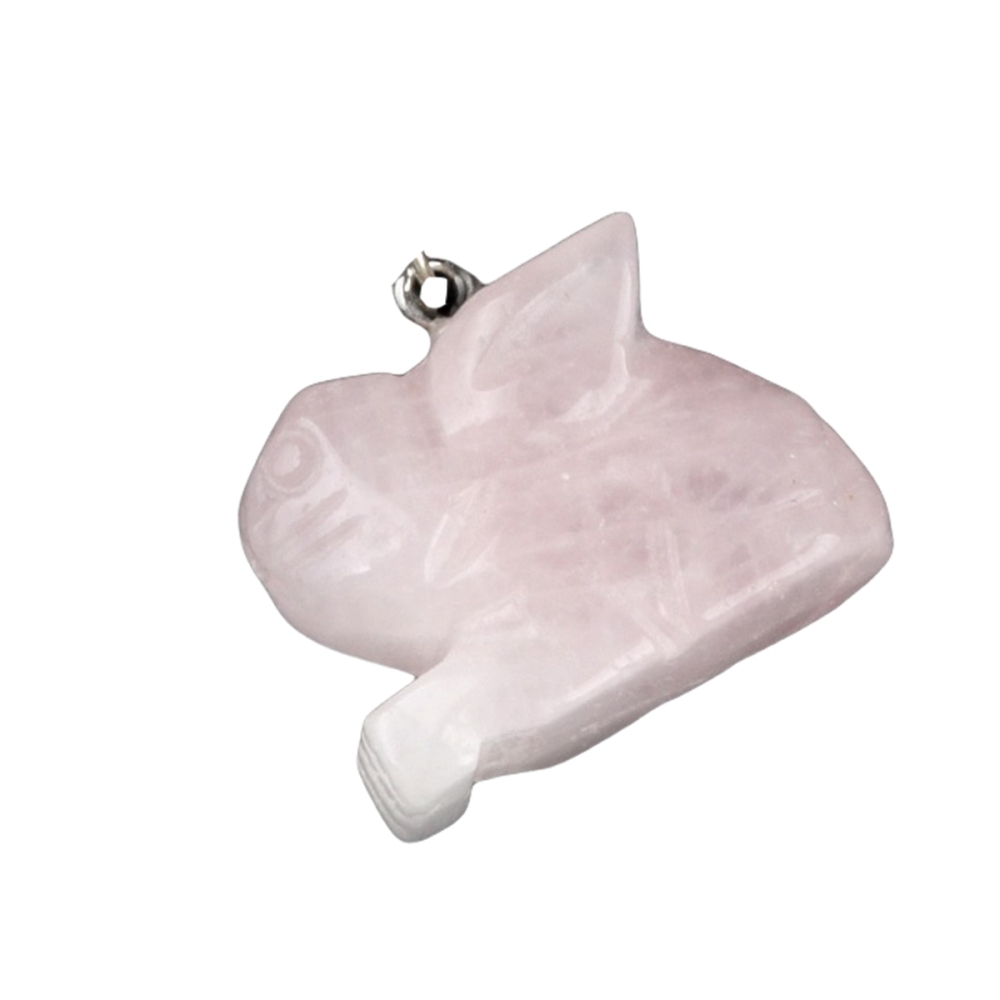 Handmade Craved 1.0Inch Rabbit Gemstone Pendant for Making Jewelry