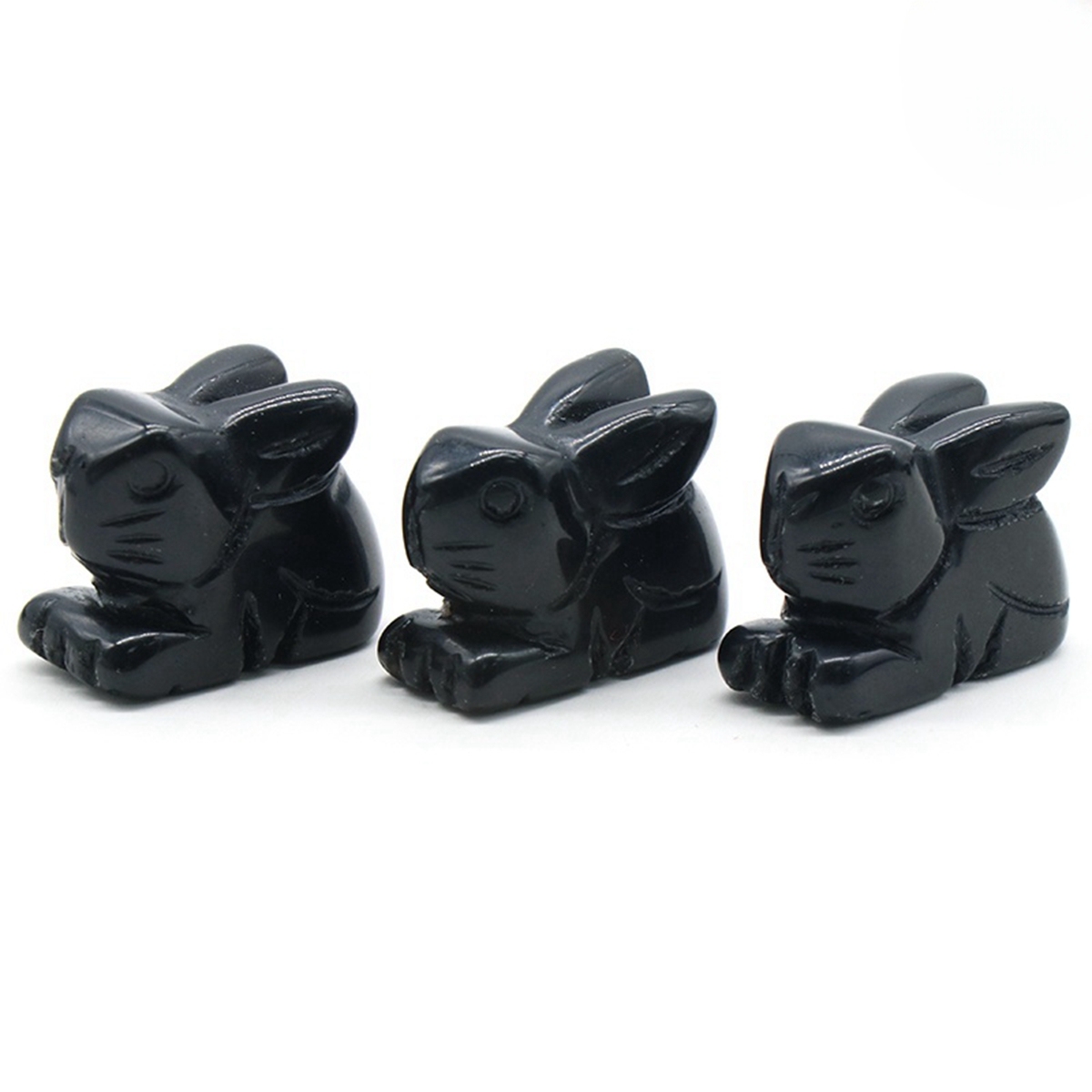 Handmade Craved  1.0Inch Rabbit Gemstone for Home Decor