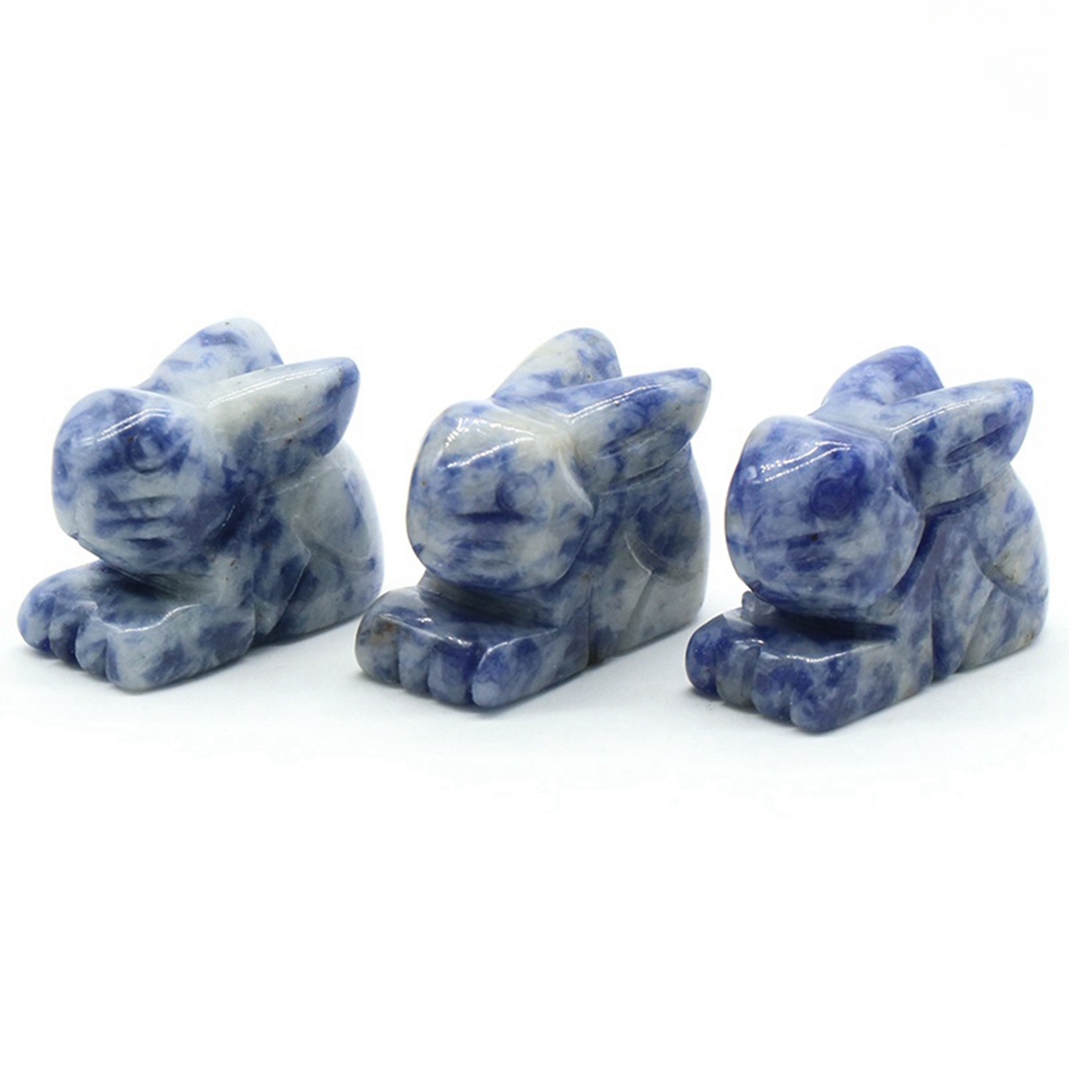 Handmade Craved  1.0Inch Rabbit Gemstone for Home Decor