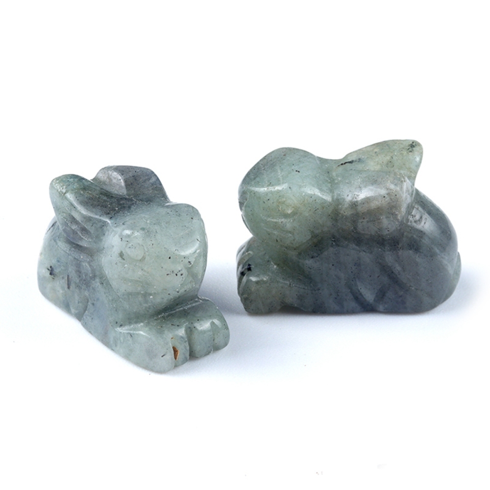 Handmade Craved  1.0Inch Rabbit Gemstone for Home Decor