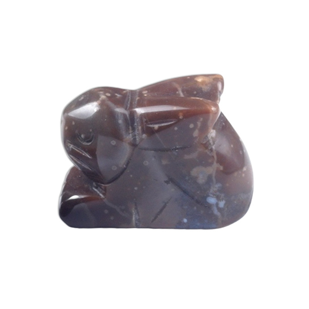 Handmade Craved  1.0Inch Rabbit Gemstone for Home Decor