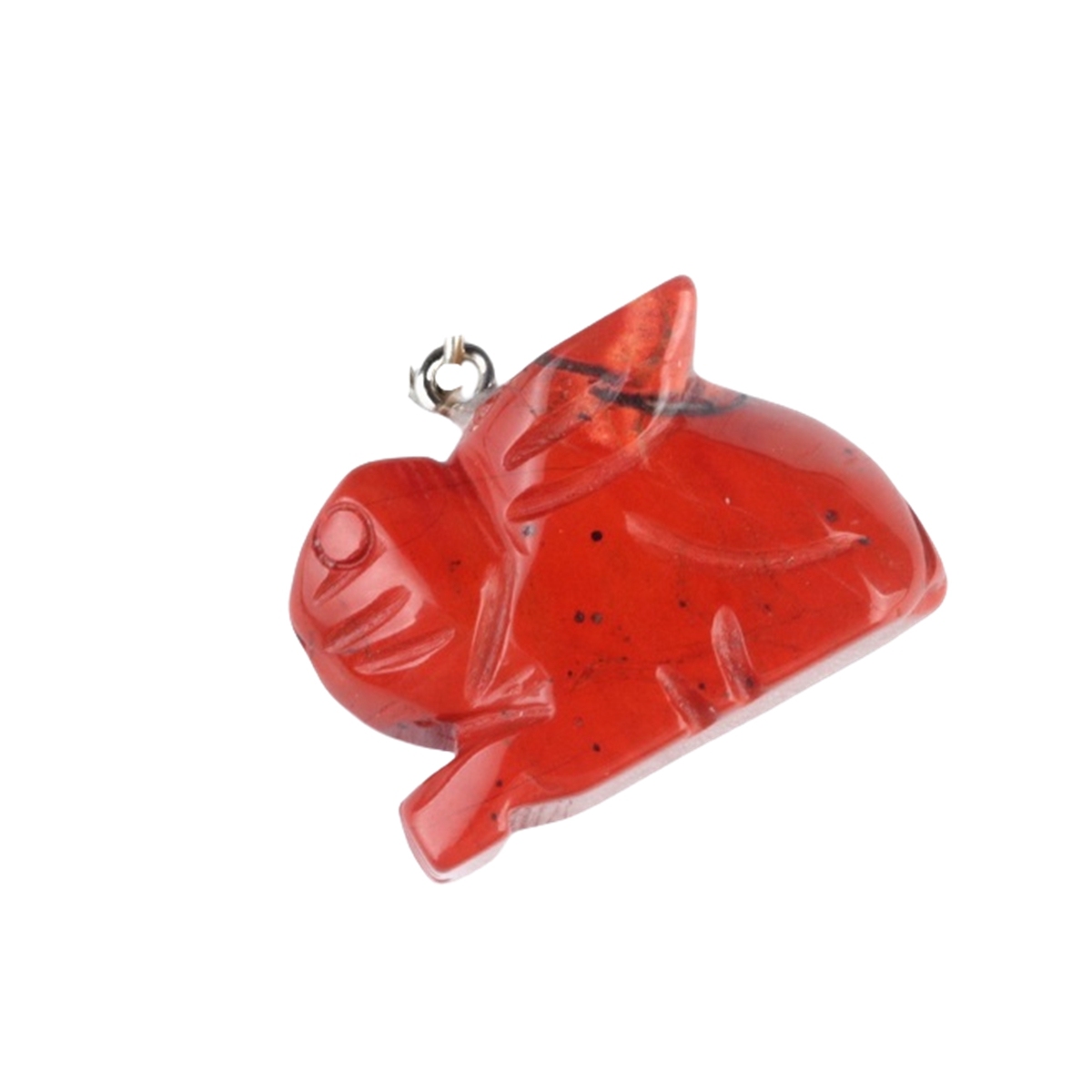 Handmade Craved 1.0Inch Rabbit Gemstone Pendant for Making Jewelry
