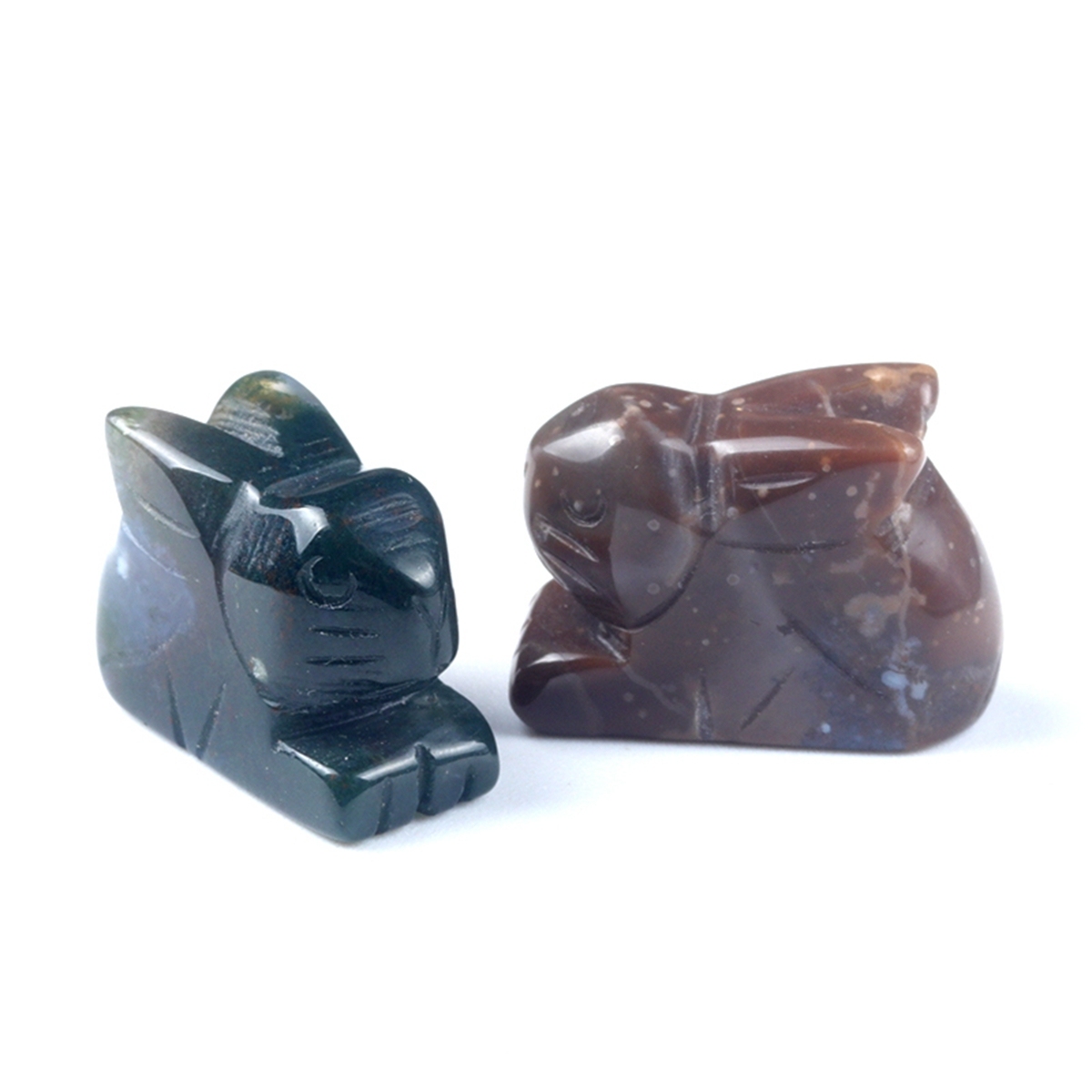 Handmade Craved  1.0Inch Rabbit Gemstone for Home Decor