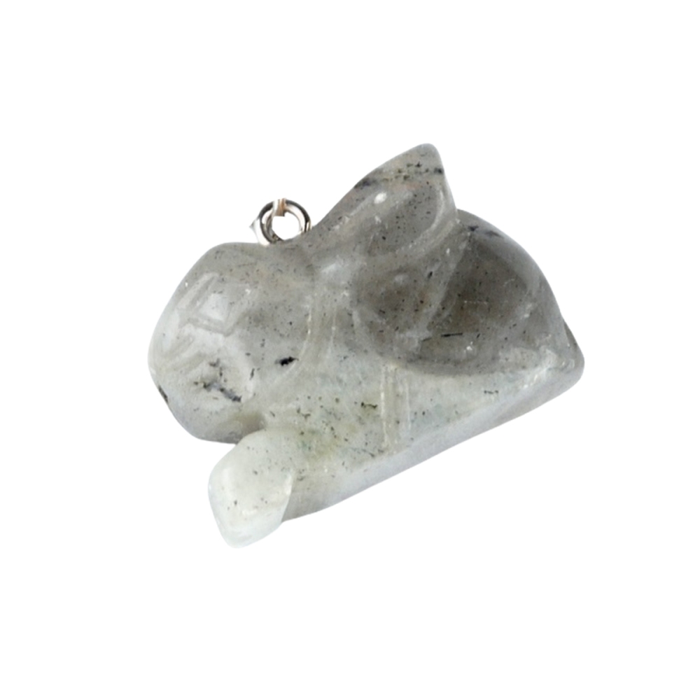 Handmade Craved 1.0Inch Rabbit Gemstone Pendant for Making Jewelry