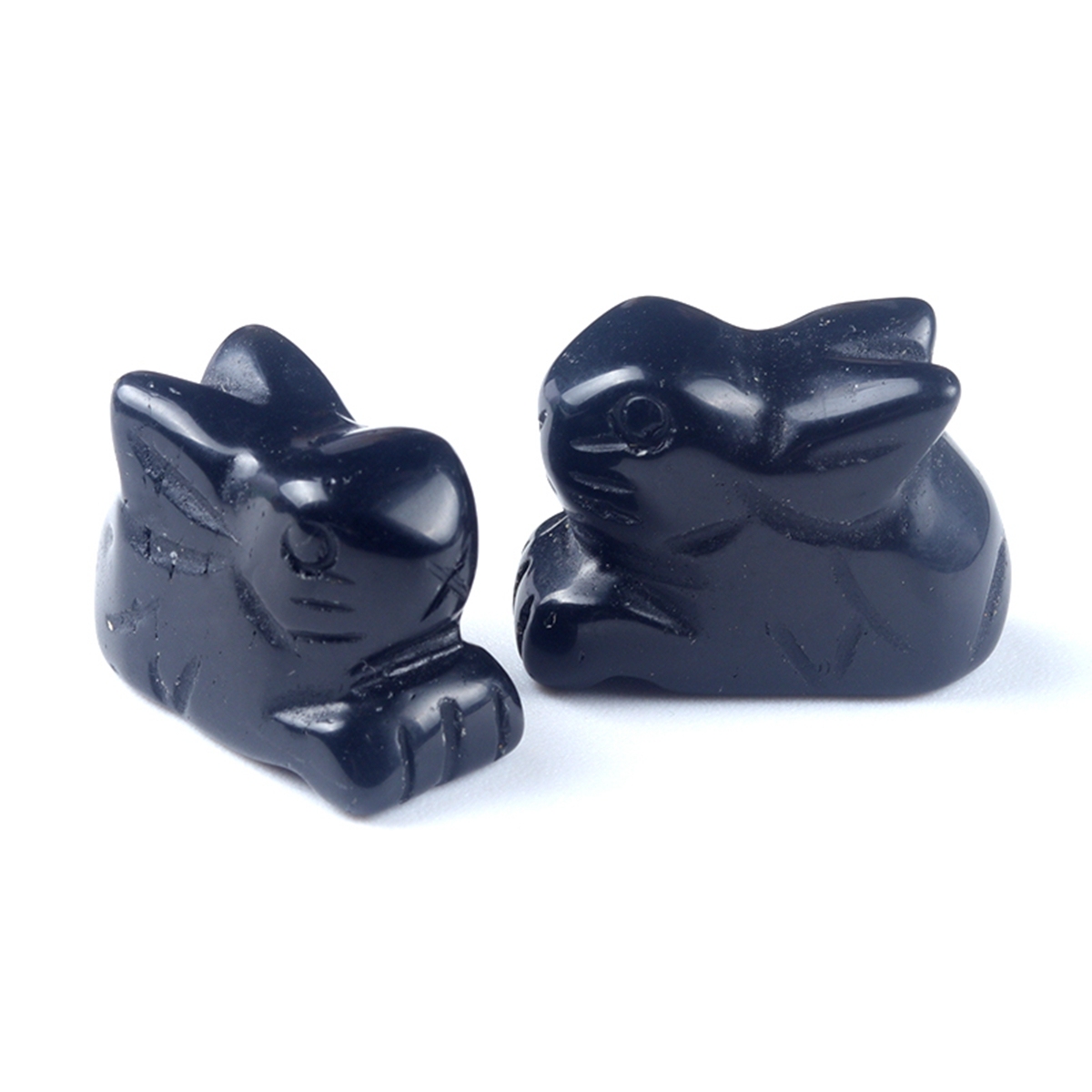 Handmade Craved  1.0Inch Rabbit Gemstone for Home Decor