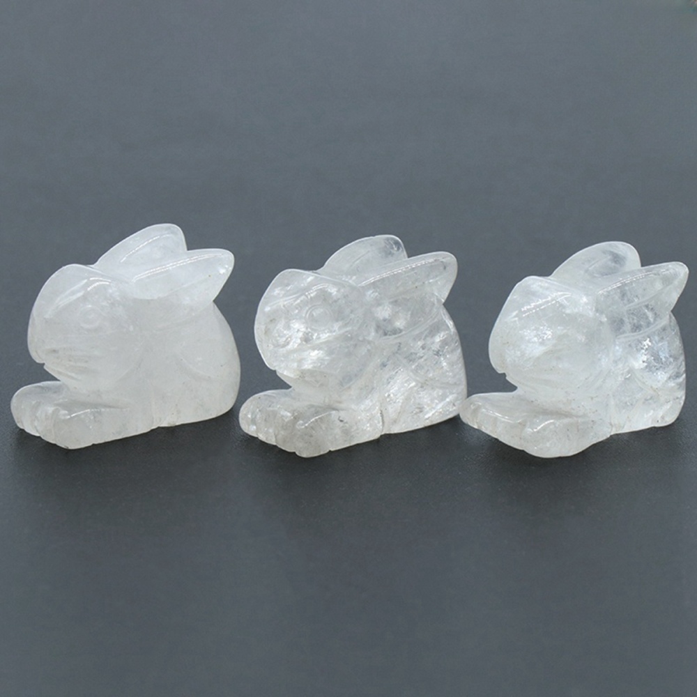 Handmade Craved  1.0Inch Rabbit Gemstone for Home Decor