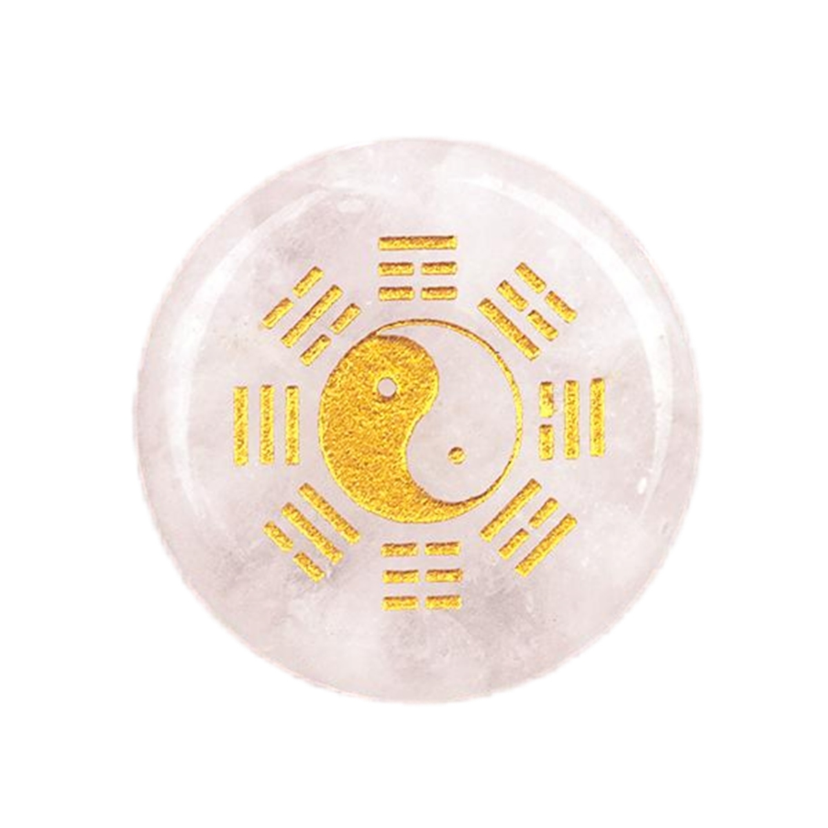 Gemstone 25MM Circular Disc Mat Handmade Craved Pattern-Metatron's Cube For Home Decor