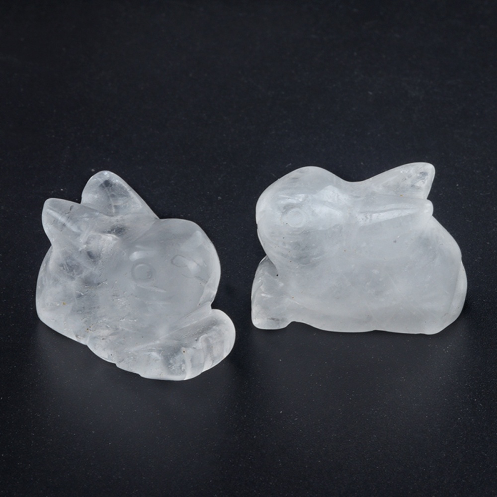 Handmade Craved  1.0Inch Rabbit Gemstone for Home Decor